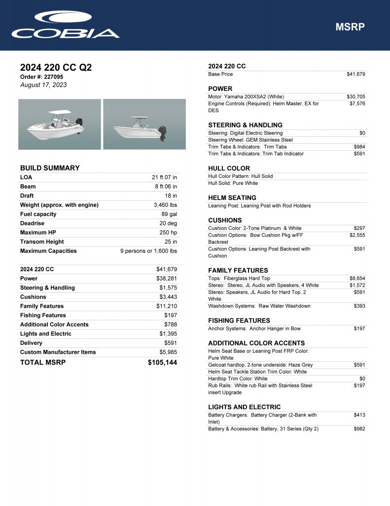 Msrp 227095 Cobia 220 Cc (1) Page 1